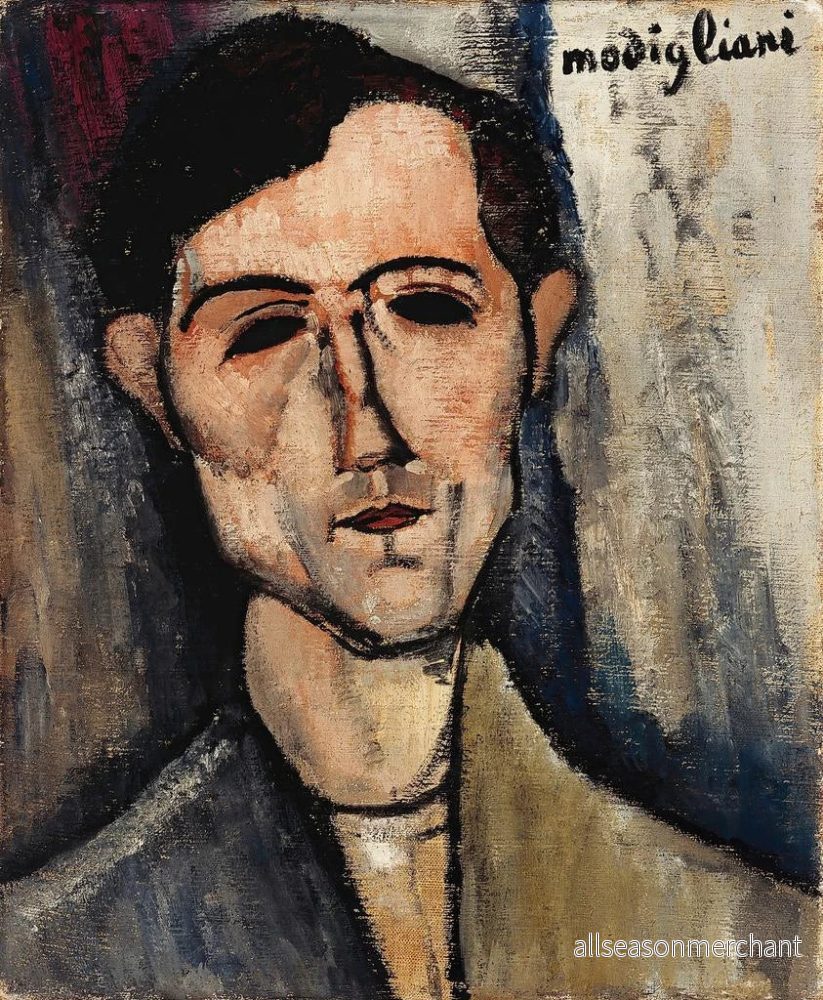 Målning En man - Amedeo Modigliani | Konsttryck - Bild 2