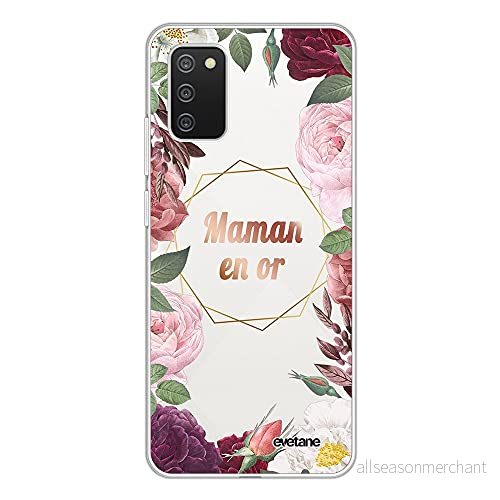 Evetane fodral kompatibel med Samsung Galaxy A02S 360 heltäckande framsida resistent fint skydd fast transparent hjärta mamma kärlek trendig design 3616720394601