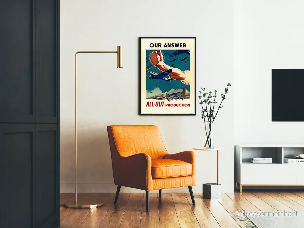 Vintageposter Our Answer All-Out Production - Bild 2