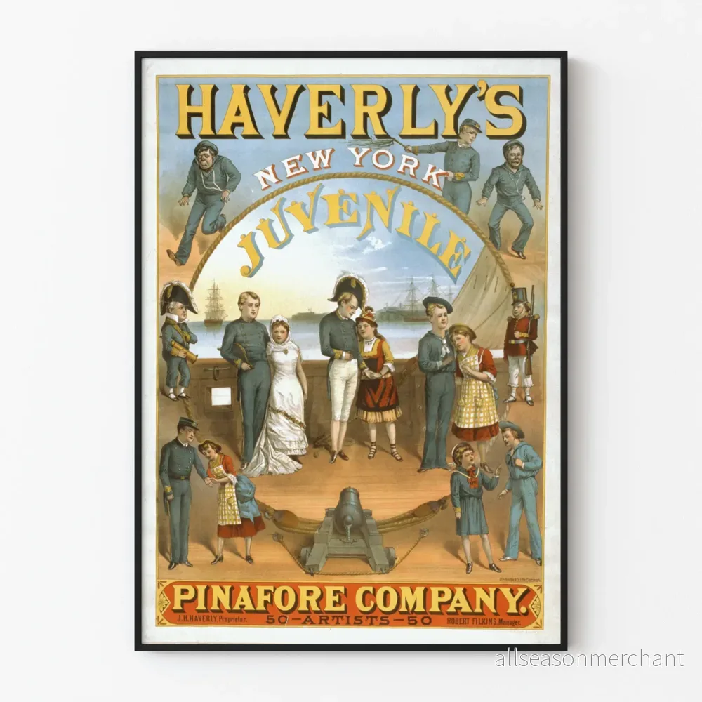 Vintageposter Haverly's New York Juvenile Pinafore Company