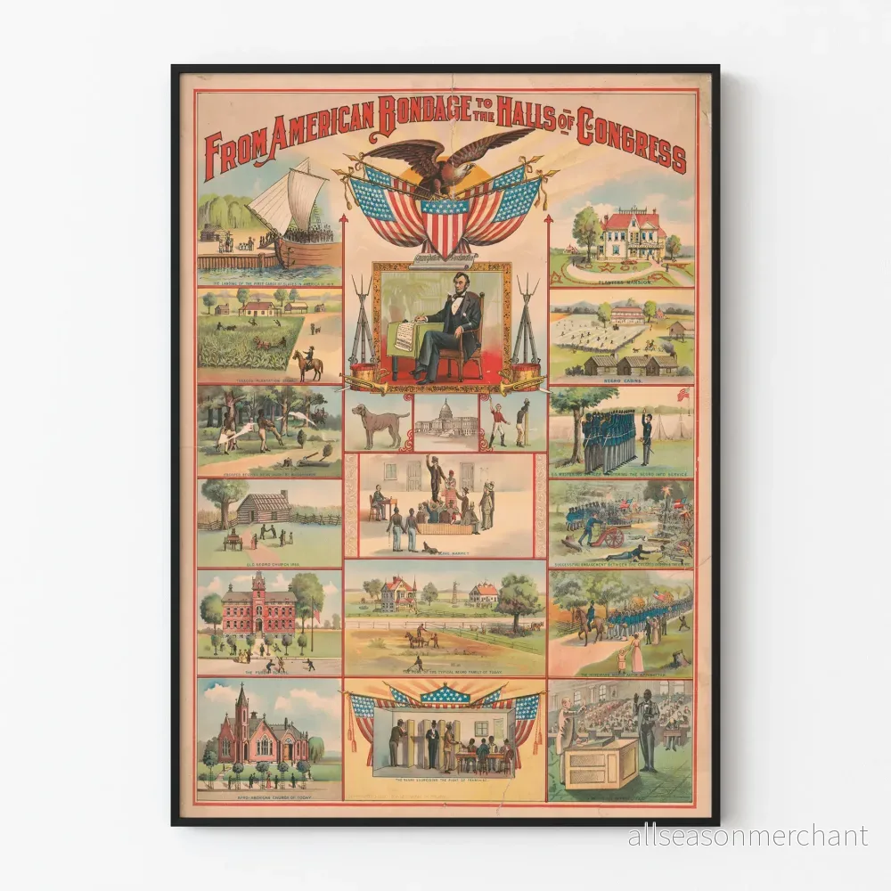 Amerikansk historisk poster: Från slaveri till kongressen Amerikansk historisk poster: Från slaveri till kongressen