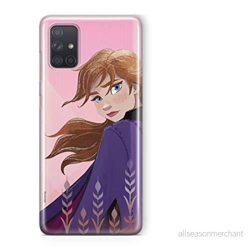 ERT GROUP mobiltelefonfodral för Samsung A71 originalt och officiellt licensierat Disney mönster Anna 002 Vit optimalt anpassad till formen på mobiltelefonen, gedeeltelijk transparant 5903537511757