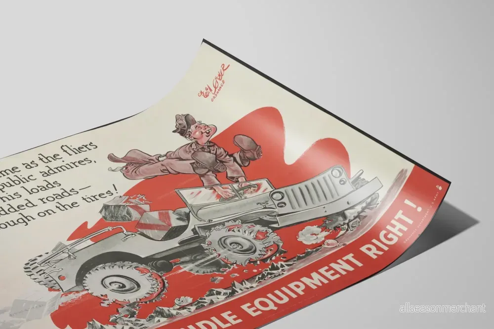 Vintageposter Säkerhet Militärutrustning Joe Dope - Bild 2