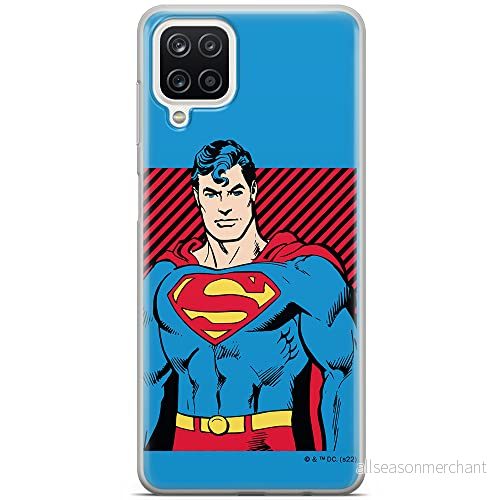 ERT GROUP mobiltelefonfodral för Samsung A12 / M12 F12 originalt och officiellt licensierat DC mönster Superman 029 optimalt anpassad till formen på mobiltelefonen, fodral tillverkad av TPU plast 5905131569295