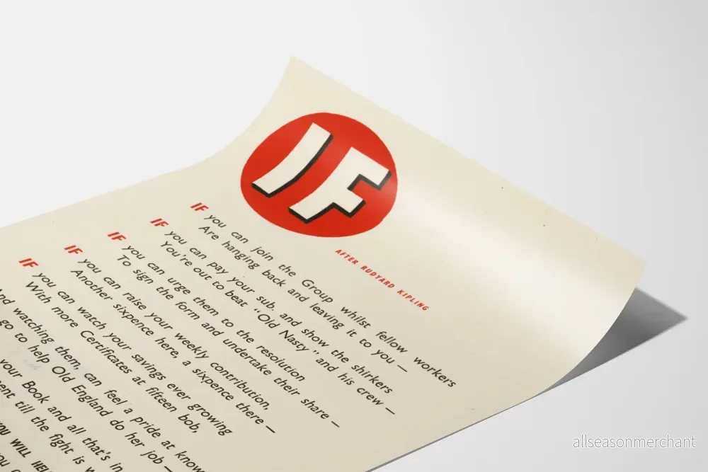 Dekorativ poster 'IF' efter Rudyard Kipling - Bild 3