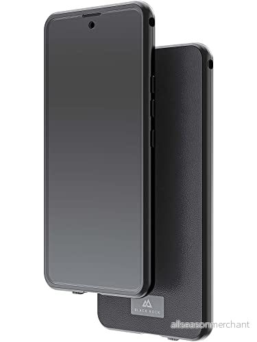 Black Rock Fodral I läder 360 graders glasfodral passar till Samsung Galaxy A53 5G mobilskal, magnetlås, skyddsset (svart med läderbaksida) 4260647335828