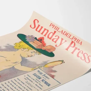 Vintageposter Philadelphia Sunday Press Special påsk - Bild 3