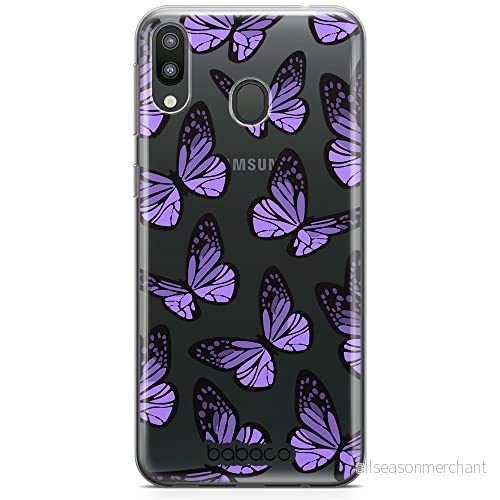 ERT GROUP mobiltelefonfodral för Samsung M20 originalt och officiellt licensierat Babaco mönster Butterflies 002 optimalt anpassad till formen på mobiltelefonen, gedeeltelijk transparant 5904805736957