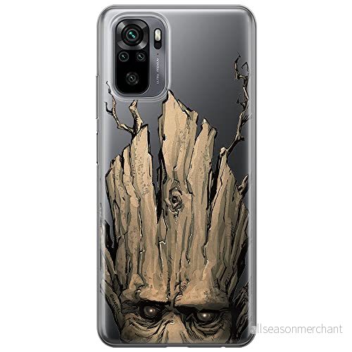 ERT GROUP mobiltelefonfodral för Xiaomi REDMI NOTE 10/ 10S originalt och officiellt licensierat Marvel mönster Groot 002 optimalt anpassad till formen på mobiltelefonen, gedeeltelijk transparant 5903537183756