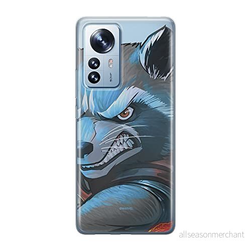 ERT GROUP mobiltelefonfodral för Xiaomi 12 / 12X originalt och officiellt licensierat Marvel mönster Rocket 005 optimalt anpassad till formen på mobiltelefonen, gedeeltelijk transparant 5905511475918