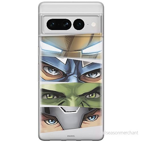 ERT GROUP mobiltelefonfodral för Google PIXEL 7 PRO originalt och officiellt licensierat Marvel mönster Avengers 006 optimalt anpassad till formen på mobiltelefonen, gedeeltelijk transparant 5905795179588