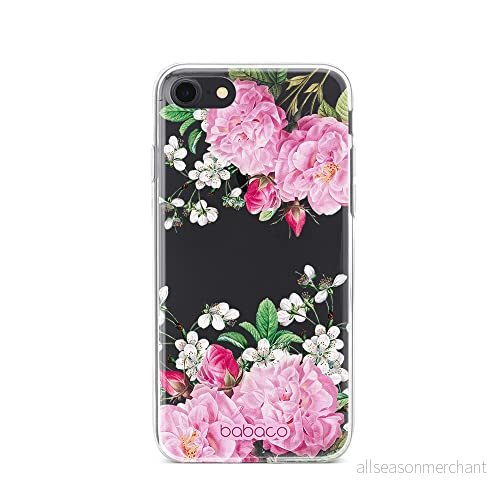 ERT GROUP mobiltelefonfodral för Iphone 7/8/ SE 2/ 3 originalt och officiellt licensierat Babaco mönster Flowers 046 optimalt anpassad till formen på mobiltelefonen, gedeeltelijk transparant 5905131330338