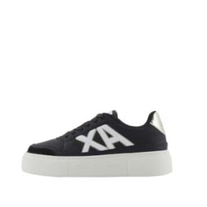 Armani Exchange dam kurt, färgkontrast, Chunky Sole sneakers, Svart Pale, 41 EU 8058997238939