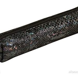 Clairefontaine Ref 410022C Céleste’ smalt pennfodral i läder 4 x 2,5 19,5 cm, tillverkad av äkta lammskinnläder, metalldragkedja med läderdragare svart 3329684100224 Clairefontaine Ref 410022C Céleste’ smalt pennfodral i läder 4 x 2,5 19,5 cm, tillverkad av äkta lammskinnläder, metalldragkedja med läderdragare svart 3329684100224