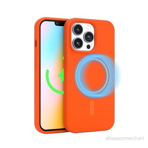 Felony fodral snyggt neonorange telefonskydd för iPhone 15 Pro Max, kompatibelt med MagSafe 360 stötsäkert skyddsfodral designat Apple Max 728633078356