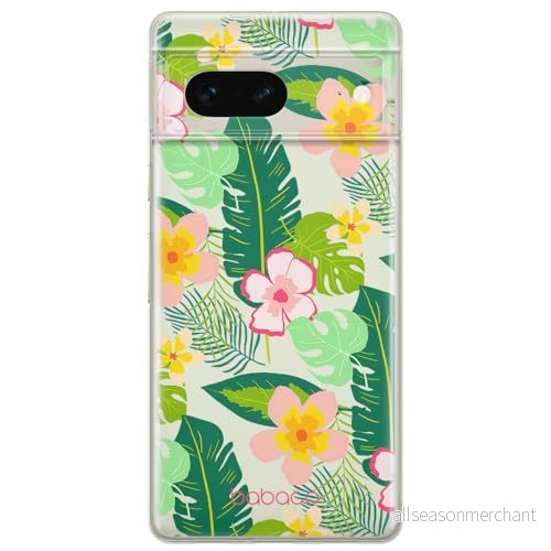 ERT GROUP mobiltelefonfodral för Google PIXEL 7 originalt och officiellt licensierat Babaco mönster Flowers 019 optimalt anpassad till formen på mobiltelefonen, gedeeltelijk transparant 5905795146191