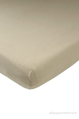 Meyco Baby Uni underlakan för vaggan (underlakan med mjuk jerseykvalitet, tillverkat av 100% bomull, perfekt passform tack vare elasticitet runt om, andas, mått: 40 x 80 / 90cm), taupe 4054703563177