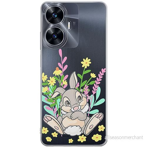 ERT GROUP mobiltelefonfodral för Realme C55 originalt och officiellt licensierat Disney mönster Thumper 004 optimalt anpassad till formen på mobiltelefonen, gedeeltelijk transparant 5905795046958
