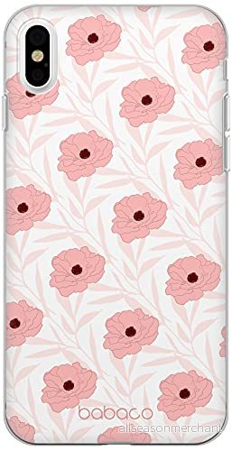 ERT GROUP mobiltelefonfodral för Apple Iphone X/XS originalt och officiellt licensierat Babaco mönster Flowers 017 Vit optimalt anpassad till formen på mobiltelefonen, fodral tillverkad av TPU plast 5903932626650