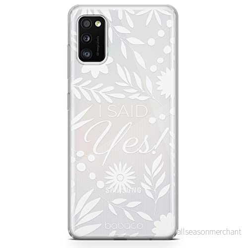 ERT GROUP mobiltelefonfodral för Samsung A41 originalt och officiellt licensierat Babaco mönster I said Yes! 002 Vit optimalt anpassad till formen på mobiltelefonen, gedeeltelijk transparant 5904805773082