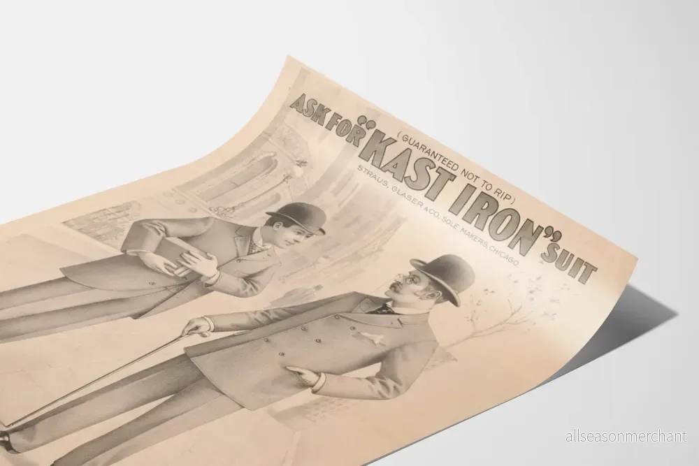 Vintage reklamposter för kostym av gjutjärn - Bild 3