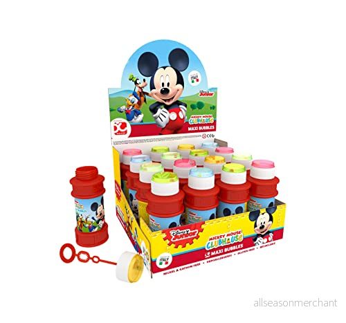 DULCOP - Mickey Club House Bubbles Tvålbubblor 175 ml 047008B Röd Plast Officiell licens Barnleksak Utomhusspel Från 3 år 8007315420105