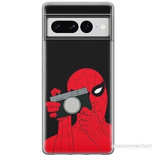 ERT GROUP mobiltelefonfodral för Google PIXEL 7 PRO originalt och officiellt licensierat Marvel mönster Spider Man 026 optimalt anpassad till formen på mobiltelefonen, fodral tillverkad av TPU plast 5905795176846