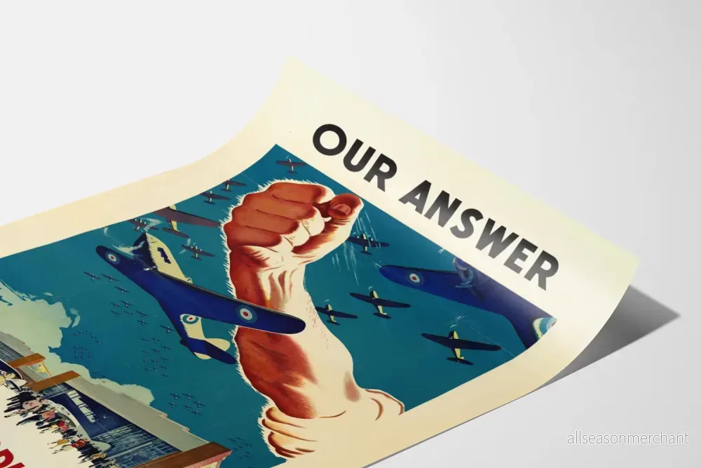 Vintageposter Our Answer All-Out Production - Bild 3