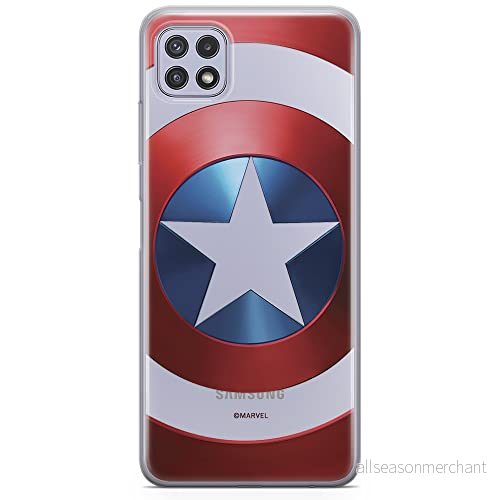 ERT GROUP mobiltelefonfodral för Samsung A22 5G originalt och officiellt licensierat Marvel mönster Captain America 025 optimalt anpassad till formen på mobiltelefonen, gedeeltelijk transparant 5903932804287