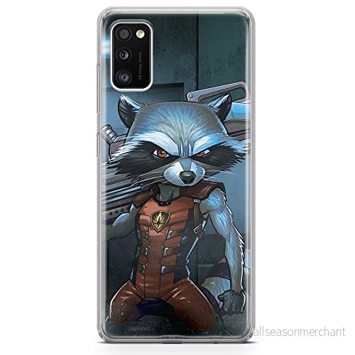 ERT GROUP mobiltelefonfodral för Samsung A41 originalt och officiellt licensierat Marvel mönster Rocket 001 optimalt anpassad till formen på mobiltelefonen, fodral tillverkad av TPU plast 5903537492797