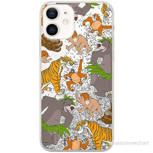 ERT GROUP mobiltelefonfodral för Apple Iphone 12 Mini originalt och officiellt licensierat Disney mönster Jungle Book 003 optimalt anpassad till formen på mobiltelefonen, med glitter overflow effekt 5905131784018