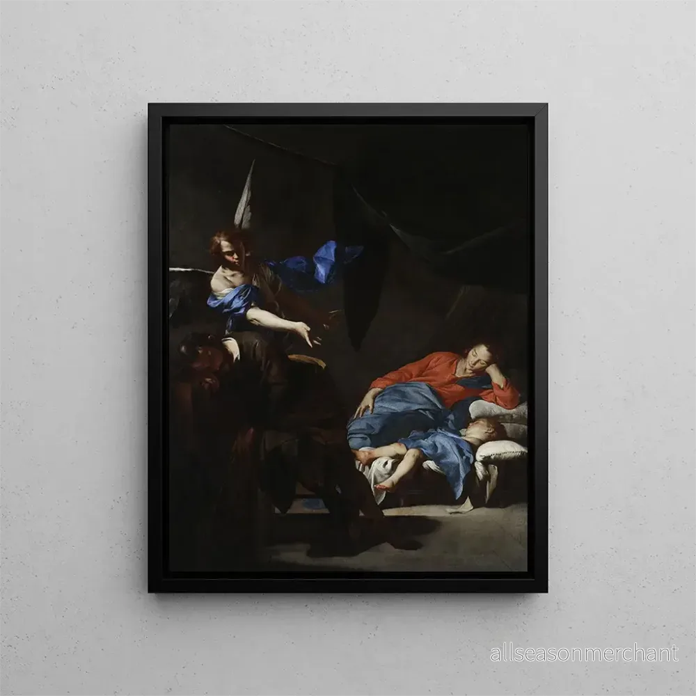 Målning Rêve de Saint Joseph - Bernardo Cavallino | Konsttryck