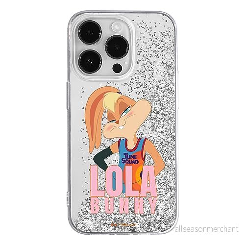 ERT GROUP mobiltelefonfodral för Apple Iphone 14 PRO originalt och officiellt licensierat Looney Tunes mönster Space Jam 021 anpassad till formen på mobiltelefonen, med glitter overflow effekt 5905511593391