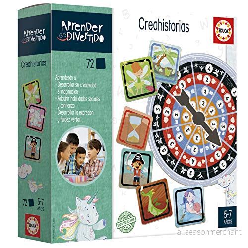 Educa 18694 Learning is Fun: Skapa berättelser pedagogiskt spel för barn, åldrarna 5 och äldre, flerfärgad 8412668186941