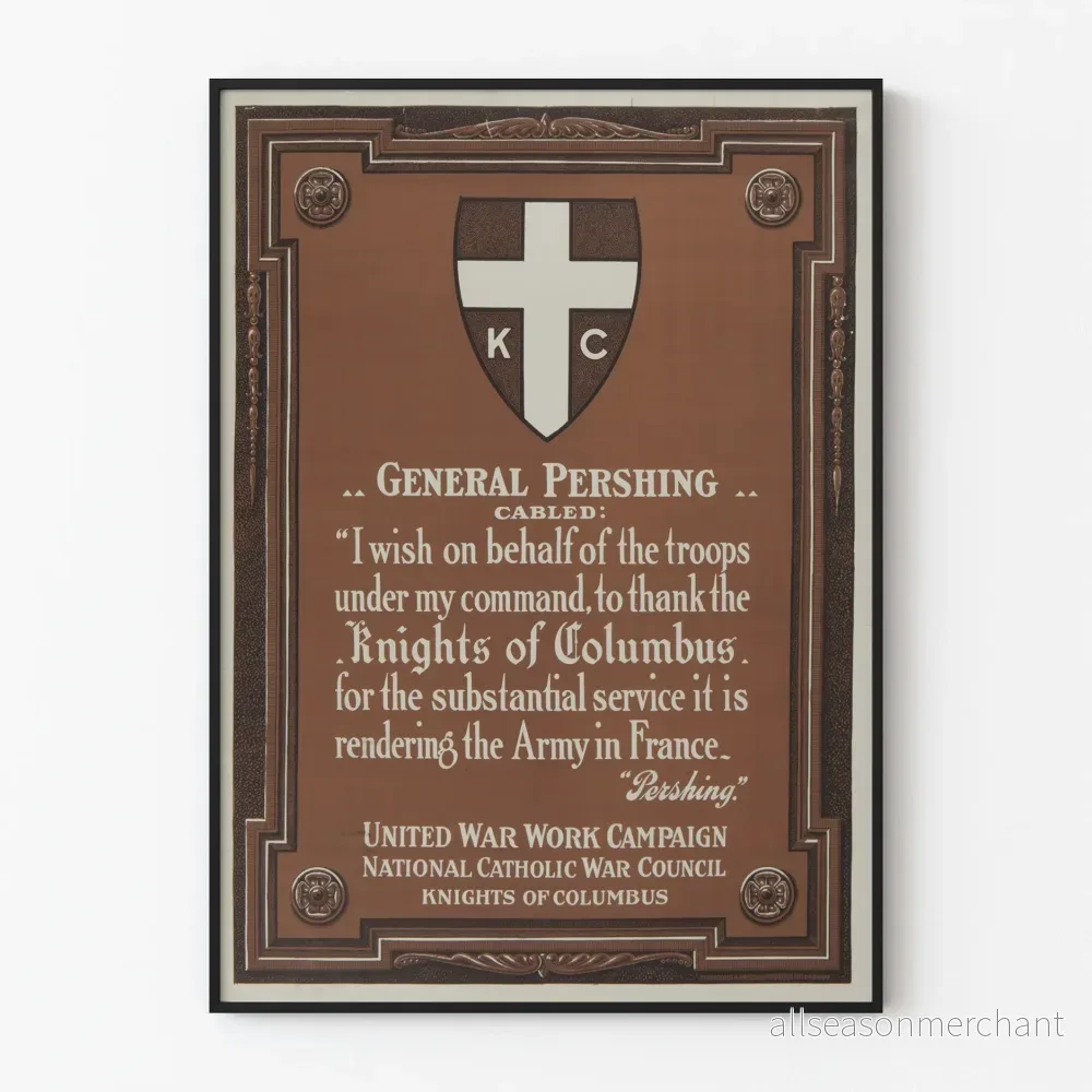 Vintageposter General Pershing Knights of Columbus