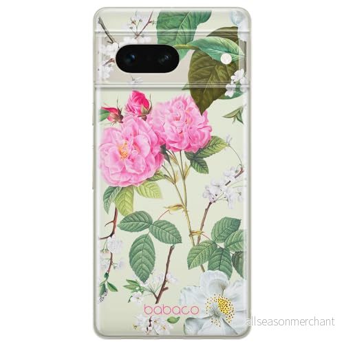 ERT GROUP mobiltelefonfodral för Google PIXEL 7 originalt och officiellt licensierat Babaco mönster Flowers 037 optimalt anpassad till formen på mobiltelefonen, gedeeltelijk transparant 5905795150358