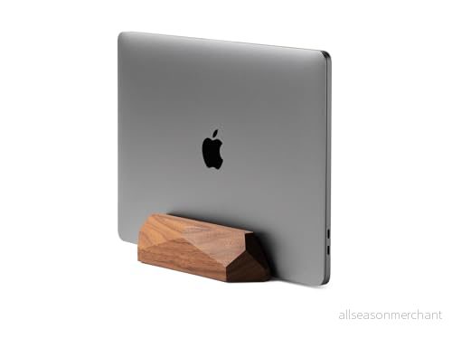 Oakywood Laptop Dock Vertikalt bärbar stativ för effektiv rymdorganisation 7,1x3,5x1,6 Vertikal datorhållare skrivbord Valnöt 5907688754209
