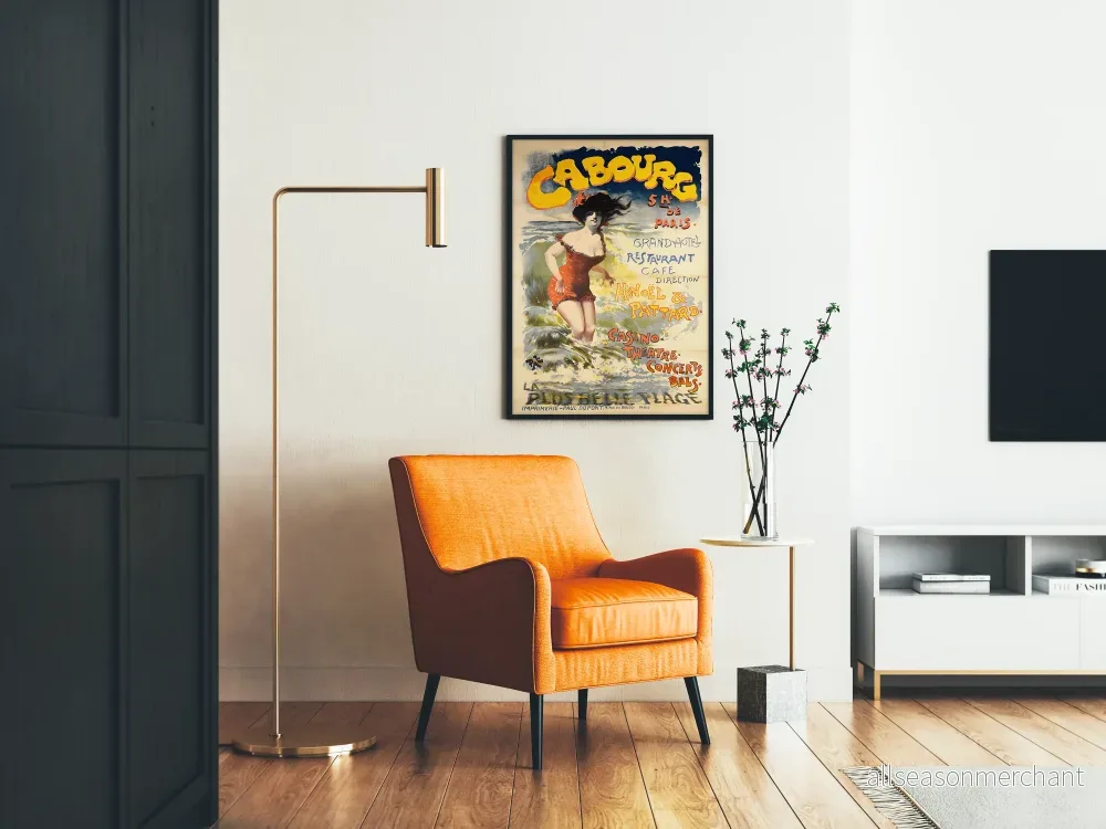 Vintageposter Cabourg Plage - Retro Väggdekoration - Bild 2