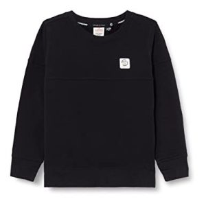 Vingino Pojkar Crewneck basic logo tröja, Djup svart, 6 år 8720386788683