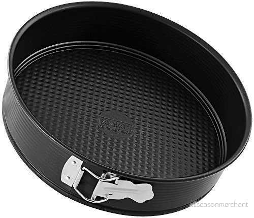 Zenker Springform Ø 28 cm från ren serie, bakform med non stick beläggning, rund kakform platt bas (färg: svart), kvantitet: 1 styck 4044935039649