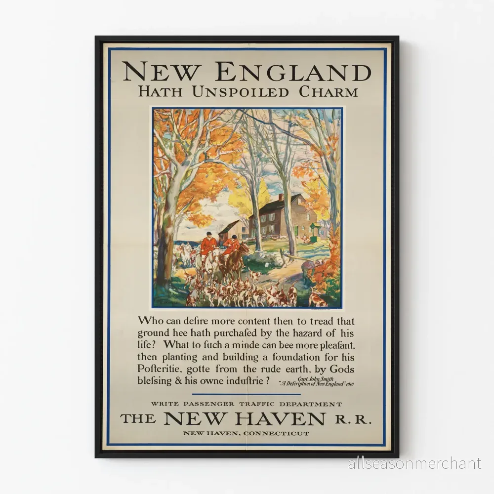 vintageposter med äkta New England-charm