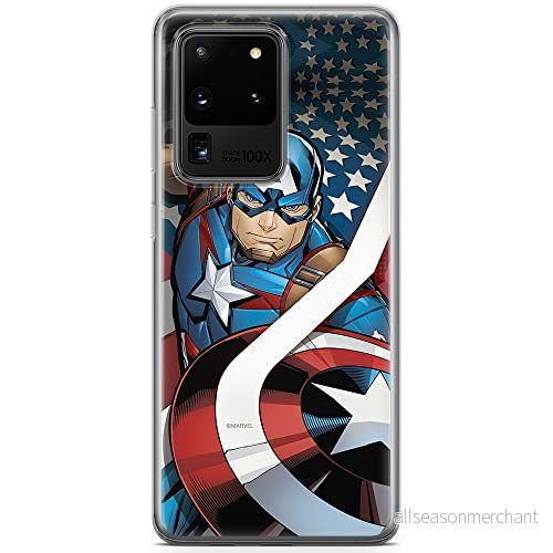 ERT GROUP Mobiltelefonskal för Samsung S20 Ultra original och officiellt licenserat Marvel mönster Captain America 004 anpassat till mobiltelefonens form, TPU fodral 5903537498133