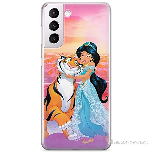 ERT GROUP mobiltelefonfodral för Samsung S21 originalt och officiellt licensierat Disney mönster Jasmine and Aladdin 001 optimalt anpassad till formen på mobiltelefonen, gedeeltelijk transparant 5903932375510