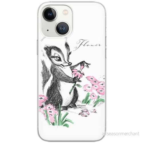 ERT GROUP mobiltelefonfodral för Iphone 13 MINI originalt och officiellt licensierat Disney mönster Pepe Le Pew 001 Vit optimalt anpassad till formen på mobiltelefonen, fodral tillverkad av TPU plast 5903932879636