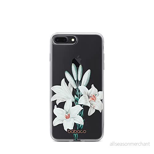 ERT GROUP mobiltelefonfodral för Iphone 7 PLUS/ 8 PLUS originalt och officiellt licensierat Babaco mönster Flowers 039 optimalt anpassad till formen på mobiltelefonen, gedeeltelijk transparant 5905131307262