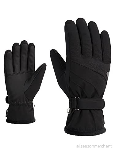 Ziener Dam KASA skidhandskar/vintersport extra varm, andas, G loft, svart, 8 4063833527355