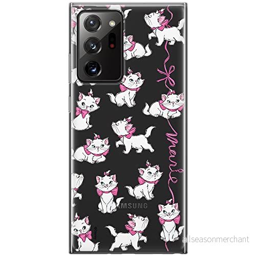 ERT GROUP mobiltelefonfodral för Samsung GALAXY NOTE 20 ULTRA originalt och officiellt licensierat Disney mönster Marie 008 optimalt anpassad till formen på mobiltelefonen, gedeeltelijk transparant 5905131786449