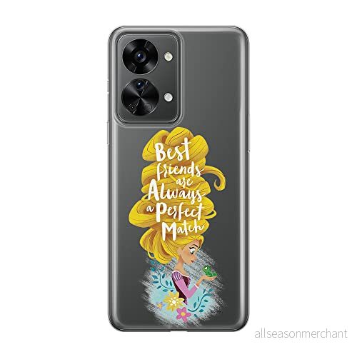 ERT GROUP mobiltelefonfodral för Oneplus NORD 2T 5G originalt och officiellt licensierat Disney mönster Rapunzel & Pascal 002 optimalt anpassad till formen på mobiltelefonen, gedeeltelijk transparant 5905511262075