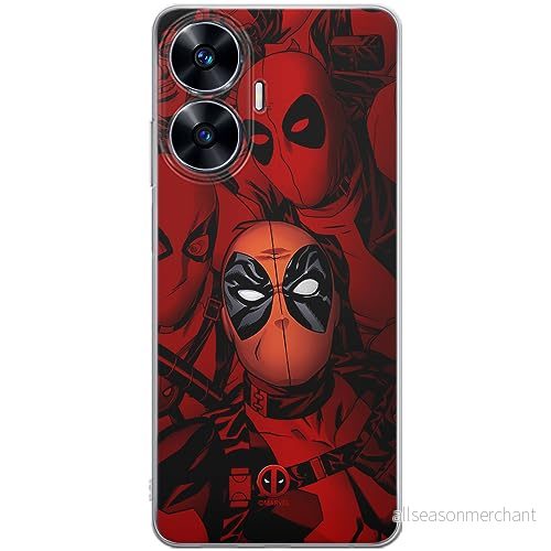 ERT GROUP mobiltelefonfodral för Realme C55 originalt och officiellt licensierat Marvel mönster Deadpool 001 optimalt anpassad till formen på mobiltelefonen, fodral tillverkad av TPU plast 5905511857158