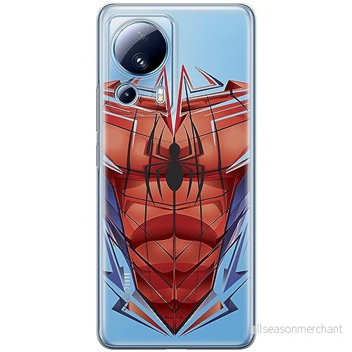 ERT GROUP mobiltelefonfodral för Xiaomi 13 LITE/CIVI 2 originalt och officiellt licensierat Marvel mönster Spider Man 005 optimalt anpassad till formen på mobiltelefonen, gedeeltelijk transparant 5905511932282